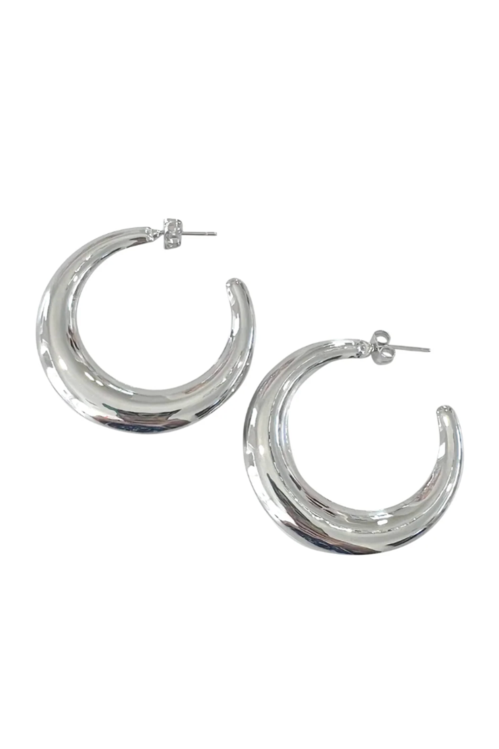 Roe Hoop Earring - Silver