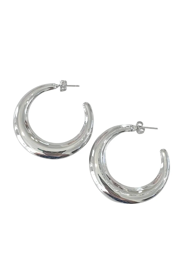 Roe Hoop Earring - Silver