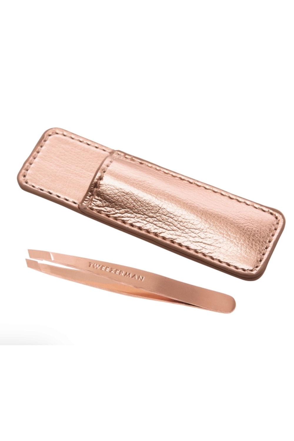 Mini Slant Tweezer WITH CASE - Rose Gold