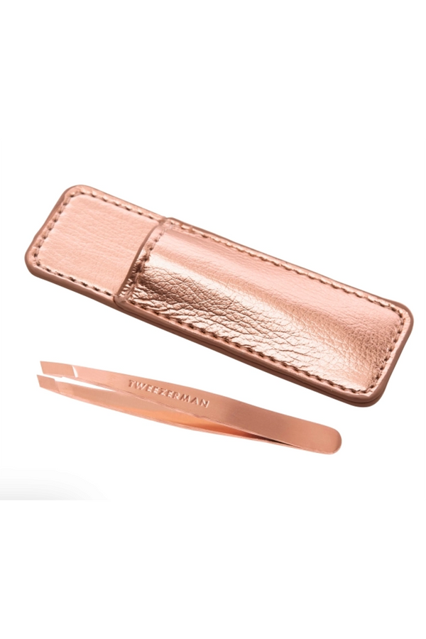 Mini Slant Tweezer WITH CASE - Rose Gold