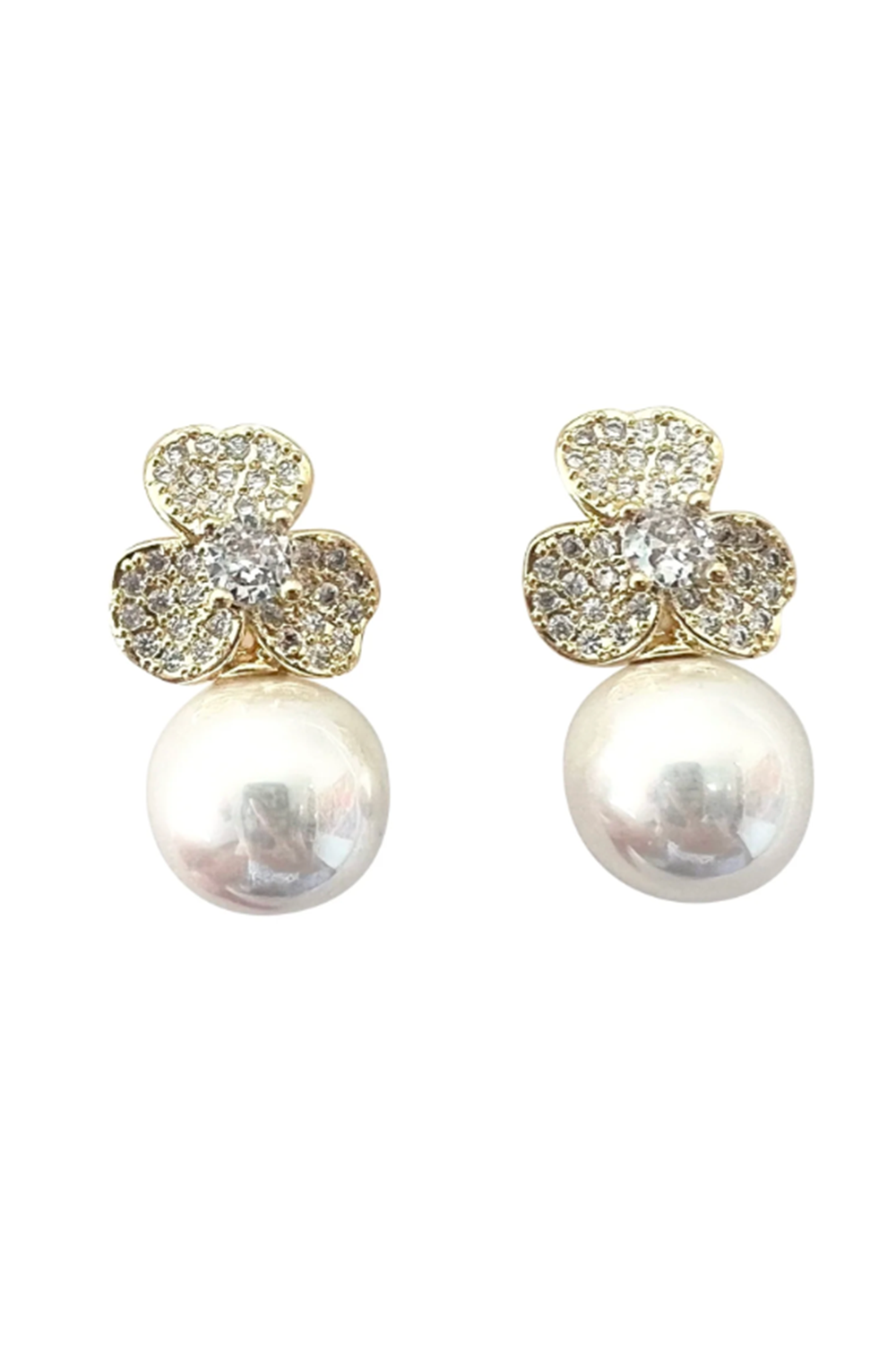 Pearl Flower Earring - Gold