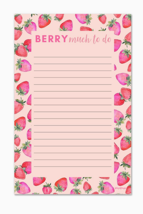 KMD Notepad - Watercolor Strawberry