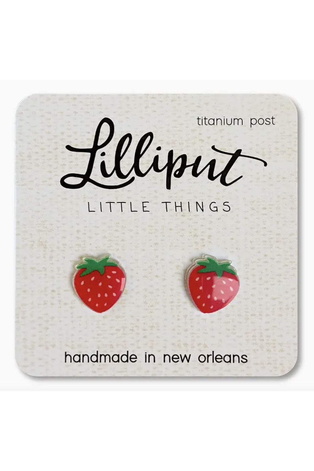 Mini Stud Icon Earring - Strawberry