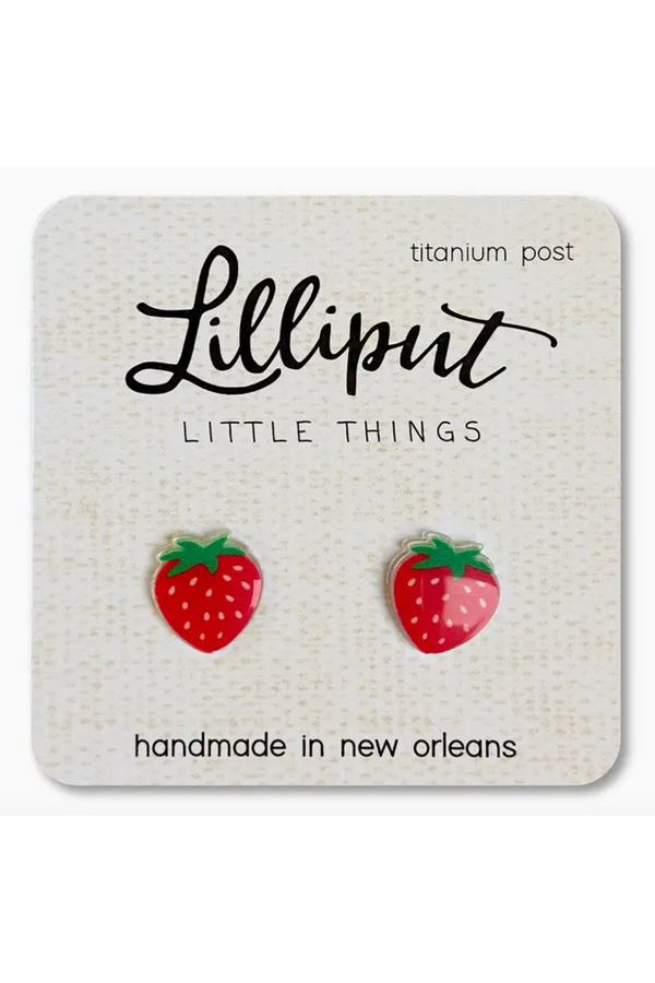 Mini Stud Icon Earring - Strawberry