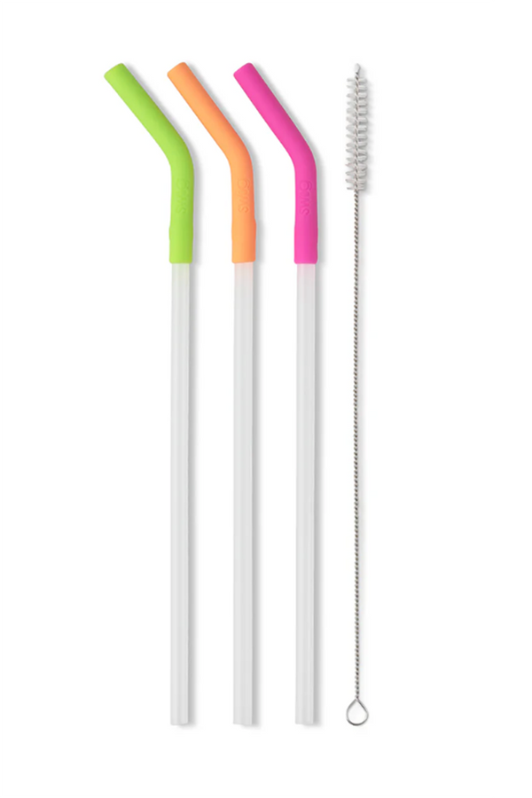 Swig Mega Mug Straw Set - Neon Lime,  Orange, Pink