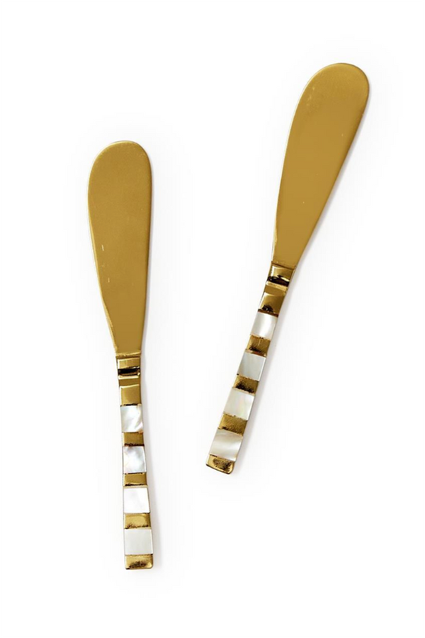 Spreader Set of 2 - Mother of Pearl Gold