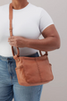Sheila Crossbody Purse - Washed Hide Harvest Wheat