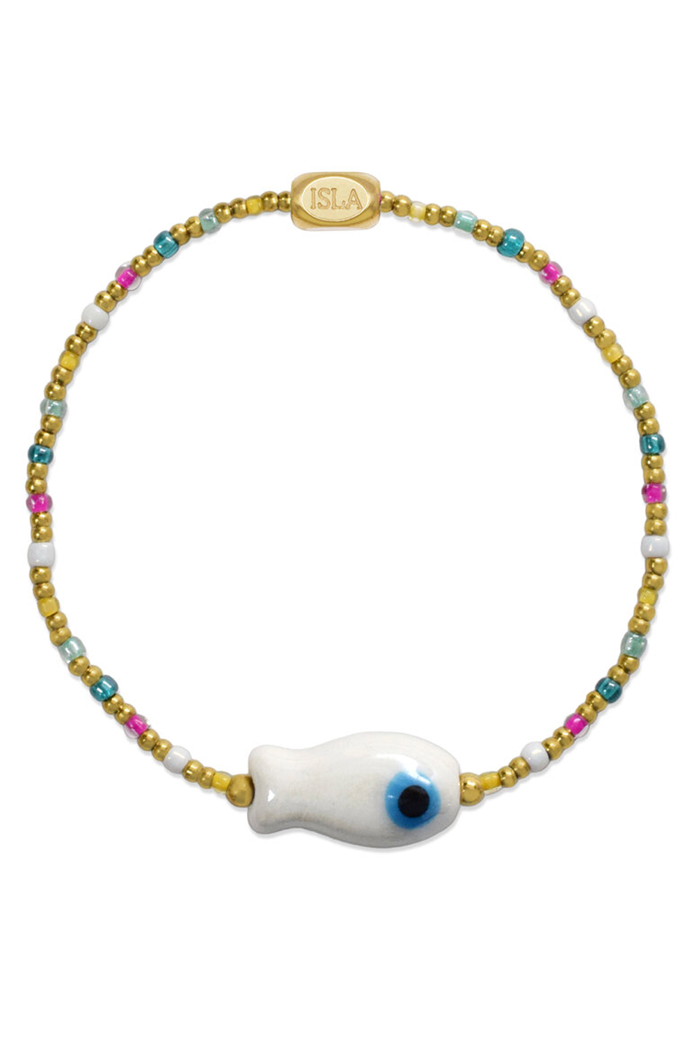 ISLA Stretch Gold Bracelet - Rainbow Fish Carnivale
