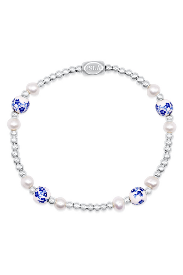 ISLA Stretch Steel Bracelet - Meditteranean Floral
