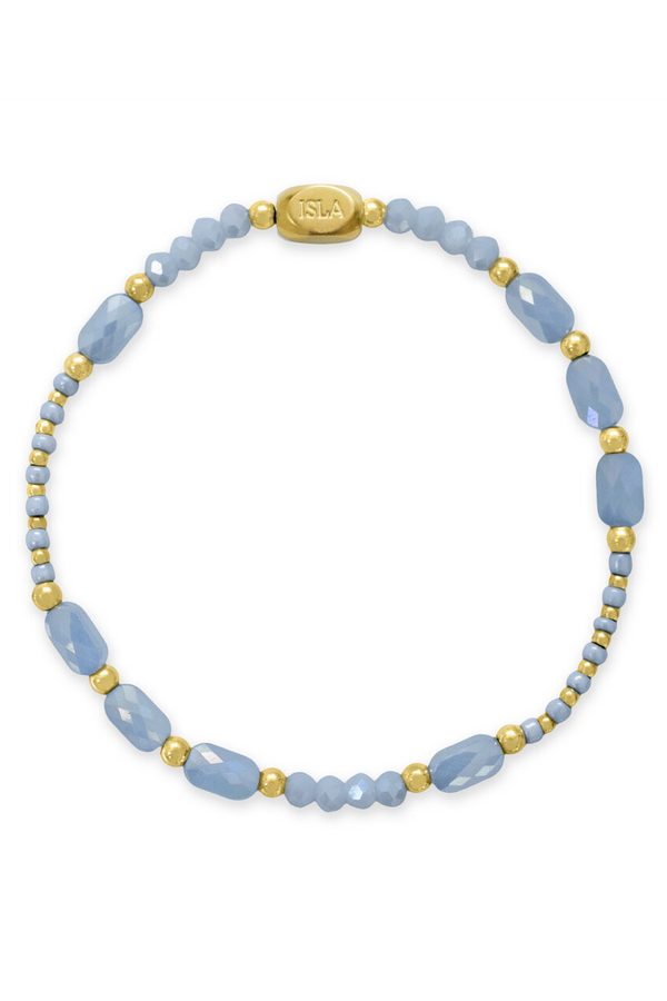 ISLA Coastal Crystals Bracelet - Gold Big Sur Blue Sky