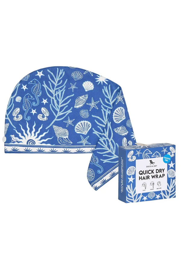 Quick Dry Hair Wrap - Ocean Treasure