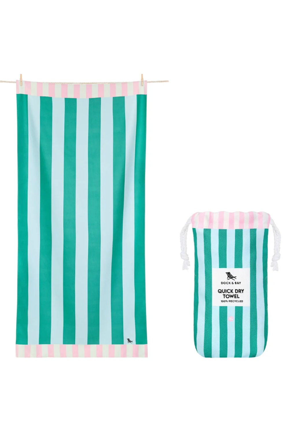 Quick Dry Beach Towel - Pastel Pier