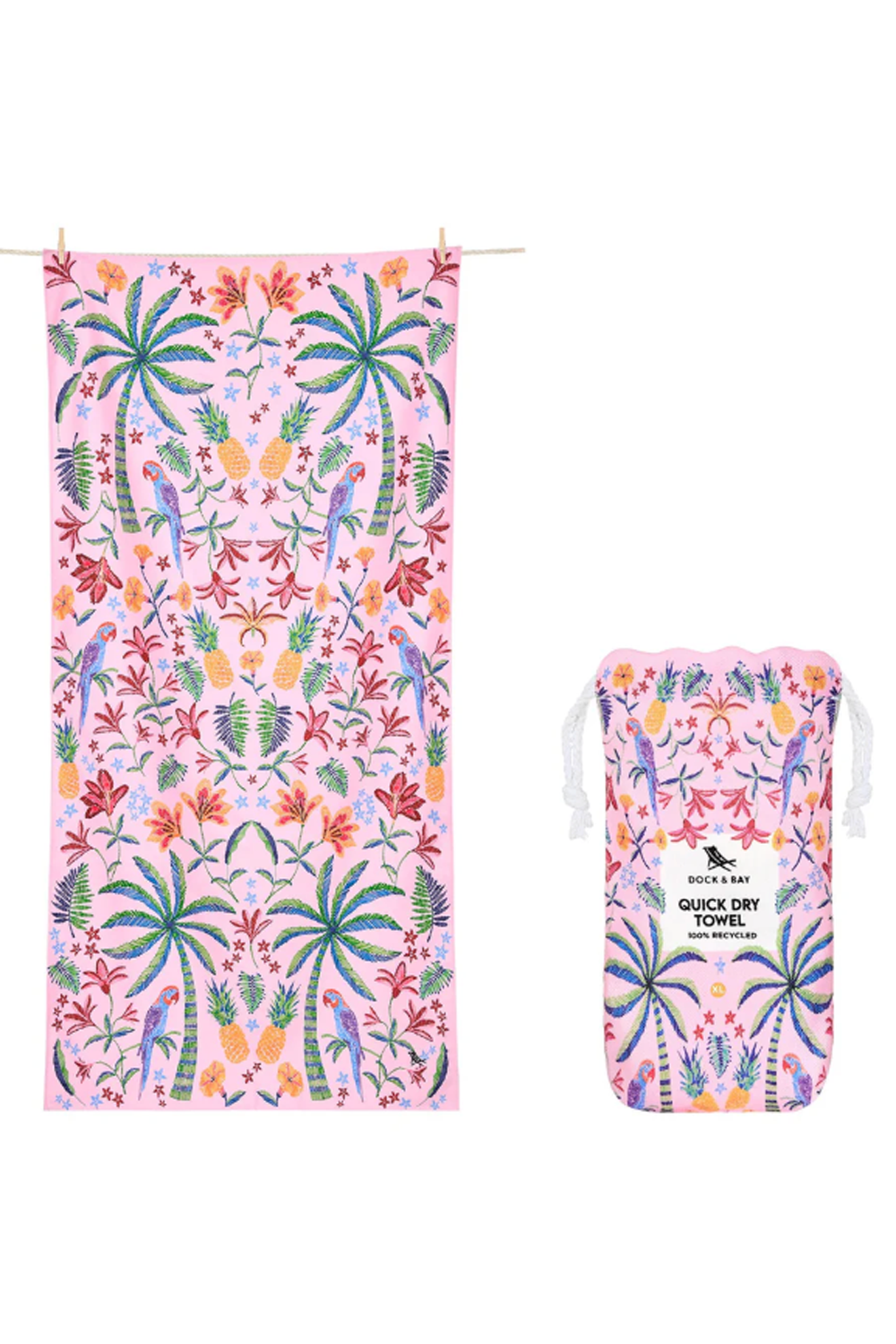 Quick Dry Beach Towel - Pink Paradise