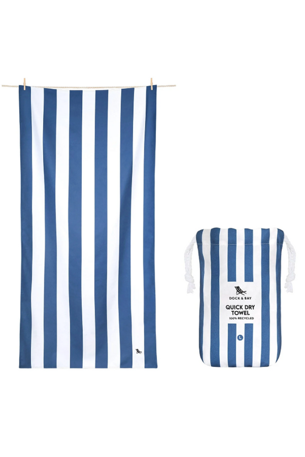 Quick Dry Beach Towel - Whitsunday Blue