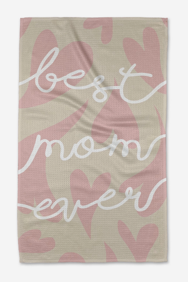 Geometry Kitchen Tea Towel - Best Mom Ever