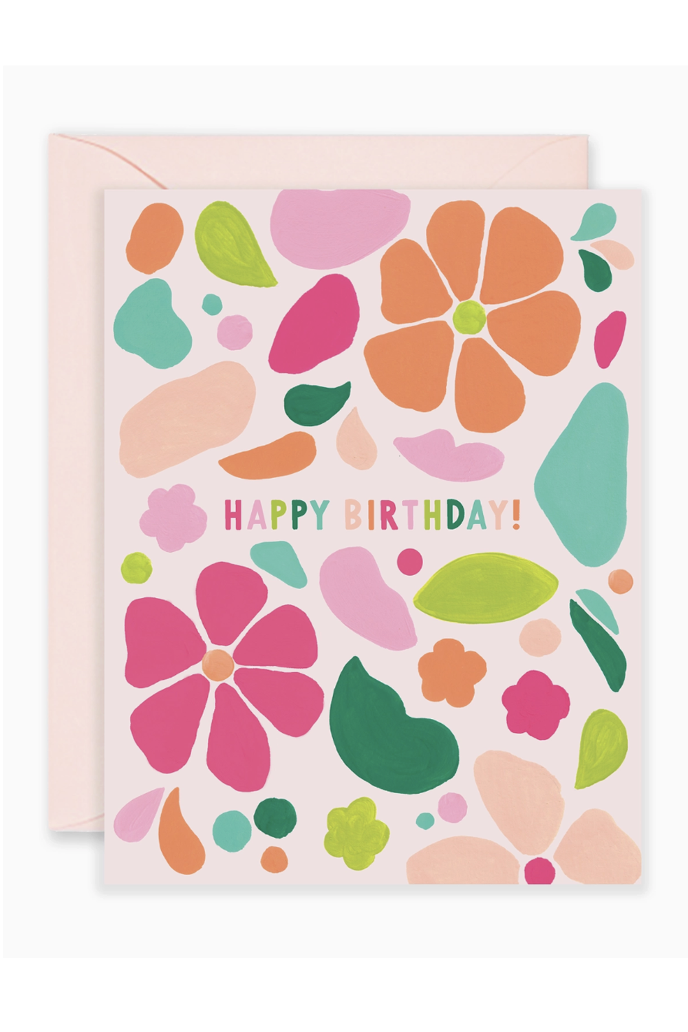 Isabella Single Birthday Card - Colorful Blob