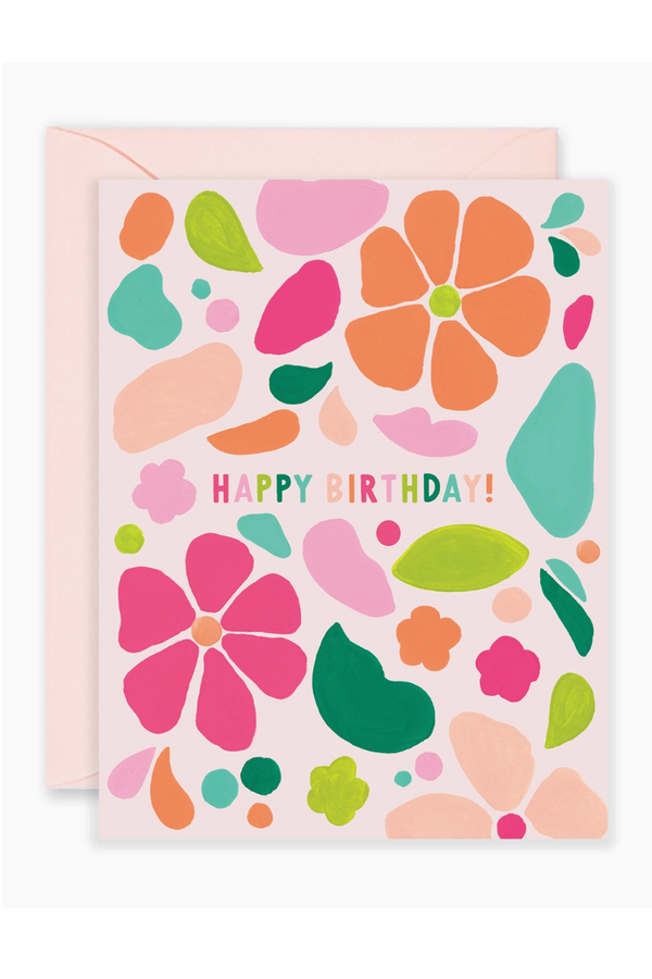 Isabella Single Birthday Card - Colorful Blob