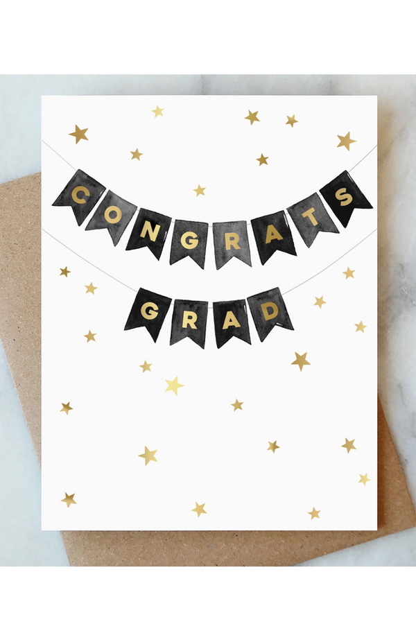 AJD Graduation Card - Banner Congrats