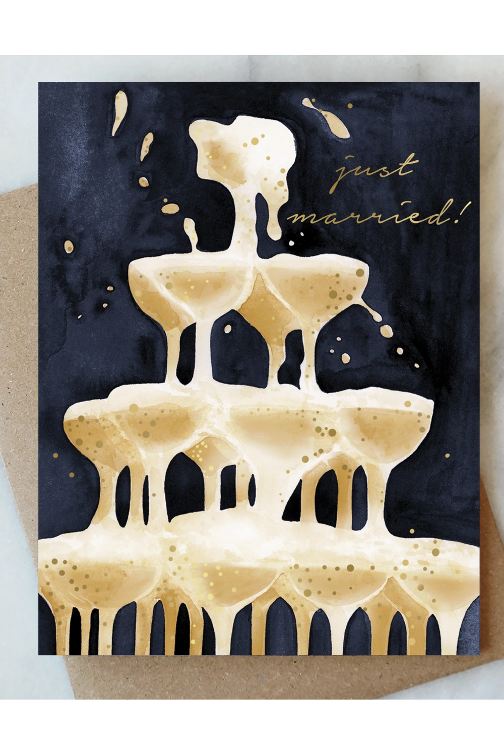 AJD Wedding Card - Champagne Tower