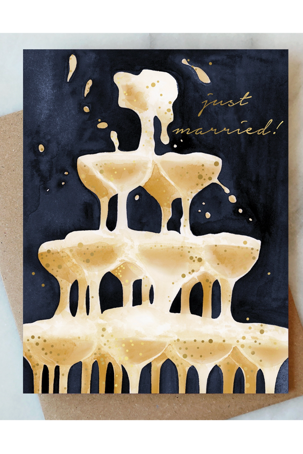 AJD Wedding Card - Champagne Tower