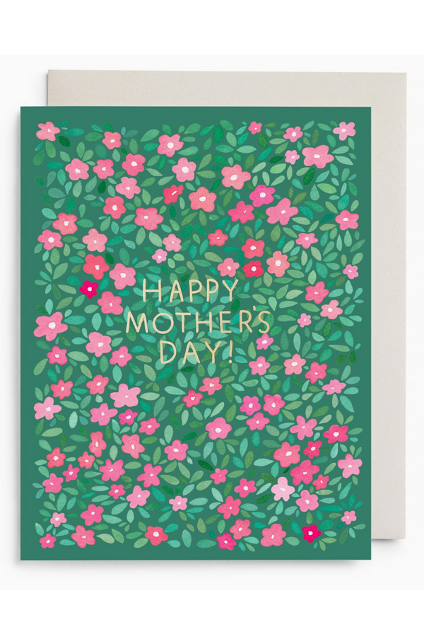 EFran Mother's Day Greeting Card - Green Petals