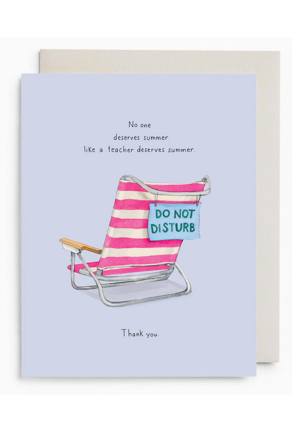 EFran Teacher Greeting Card - Beach Teach