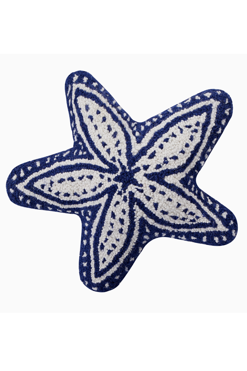Hooked Shape Pillow - Starfish Navy