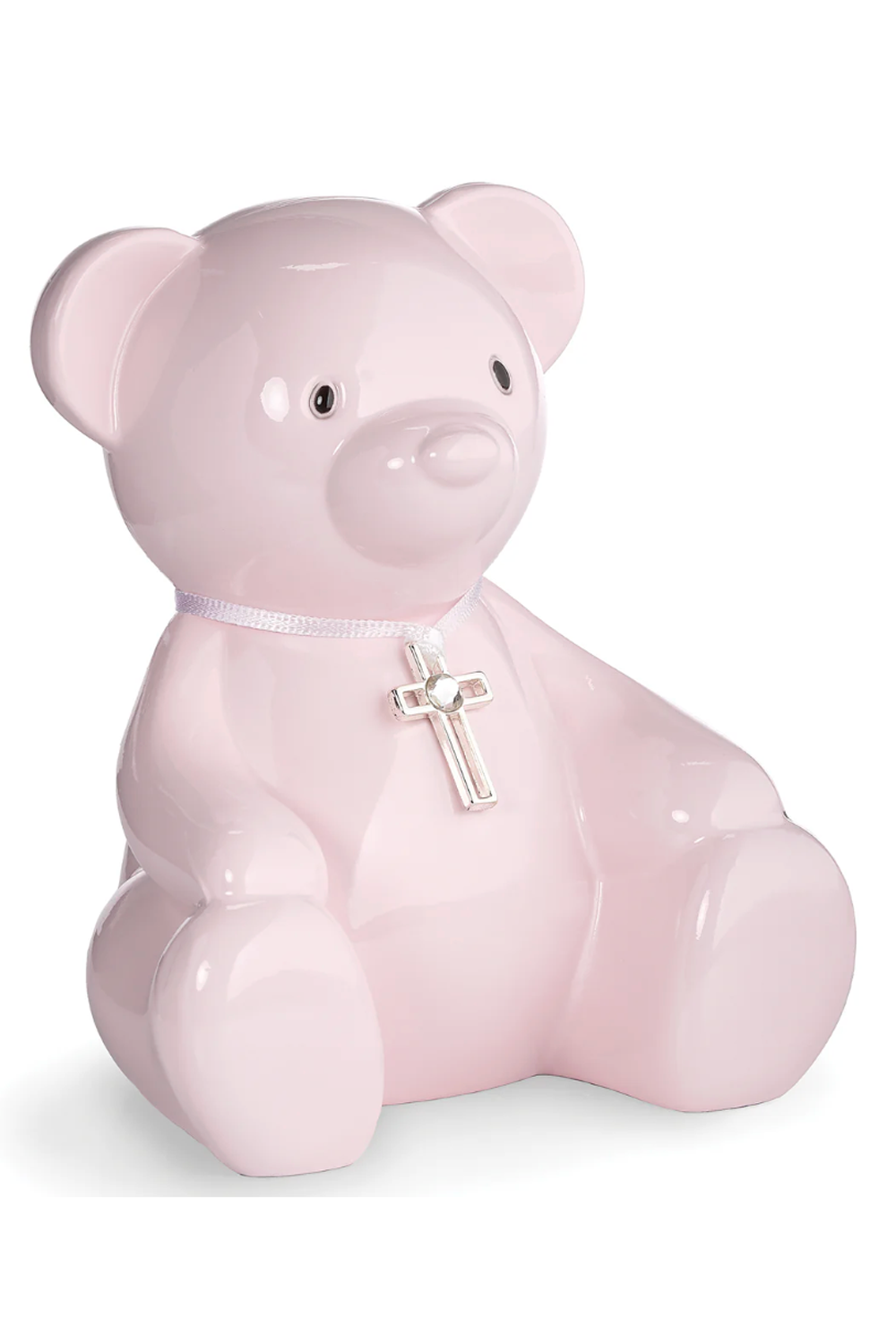 RM Bear Bank with Cross - Pink
