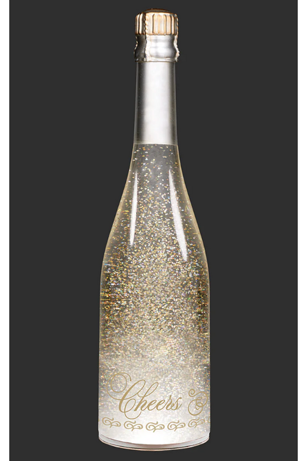 Lighted Swirl Bottle Figure - Cheers