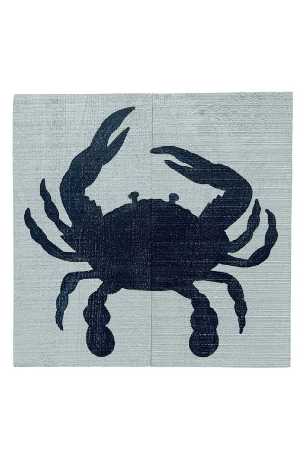 Wooden Crab Sign - Navy on Blue