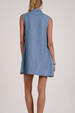 Sleeveless Button Down Dress - Denim