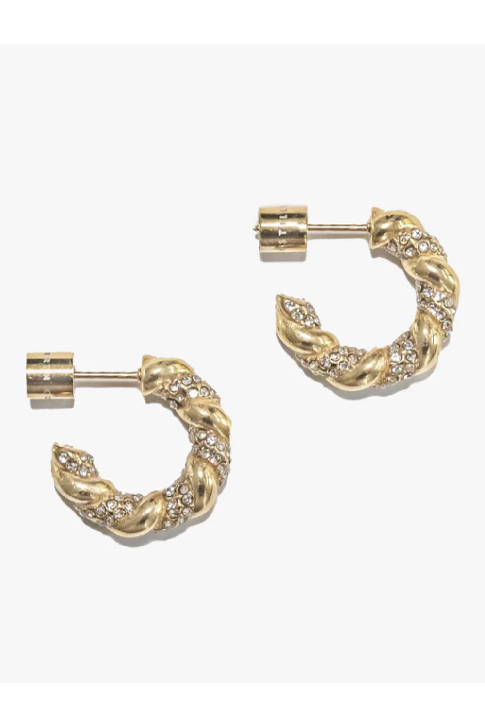 Rita Hoops Pave - Gold
