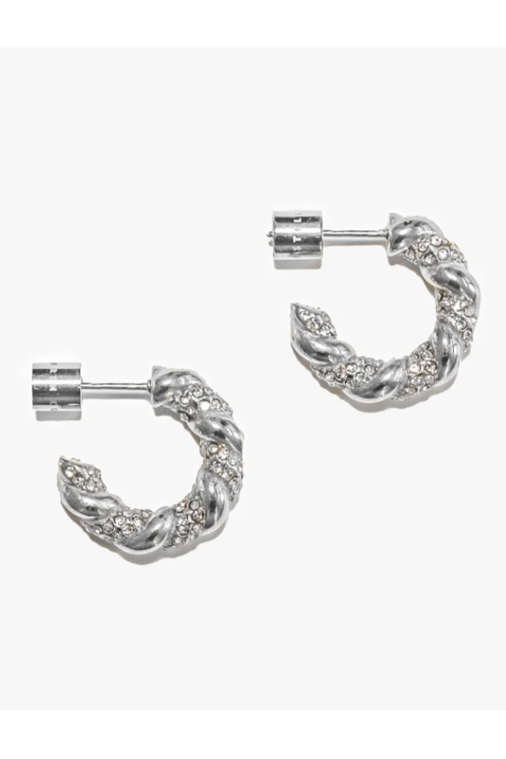 Rita Hoops Pave - Silver
