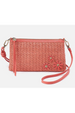 Darcy Crossbody Bag - Woven Straw Hide Wild Rose