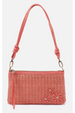 Darcy Crossbody Bag - Woven Straw Hide Wild Rose