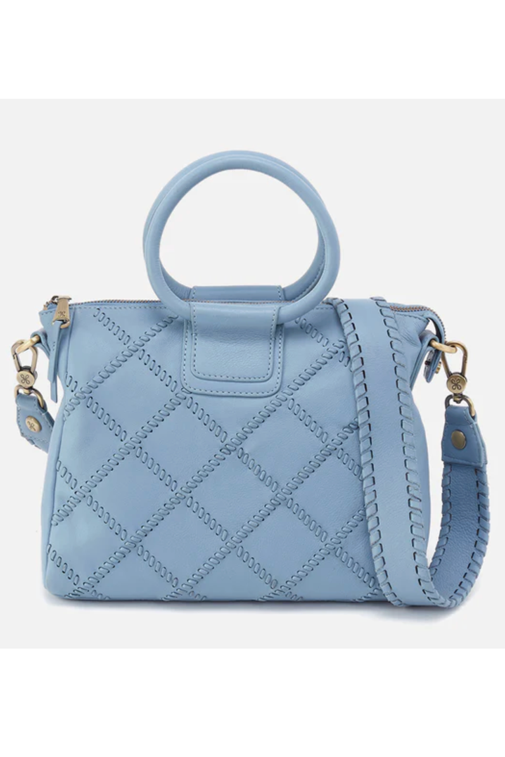 Sheila Medium Satchel - Cloud Hide Bluebell