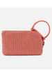 Sable Wristlet - Woven Straw Hide Wild Rose
