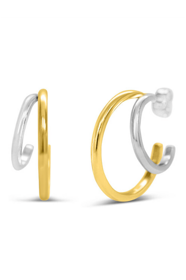 ISLA Hi-Lo Tide Double Hoop - Two Tone