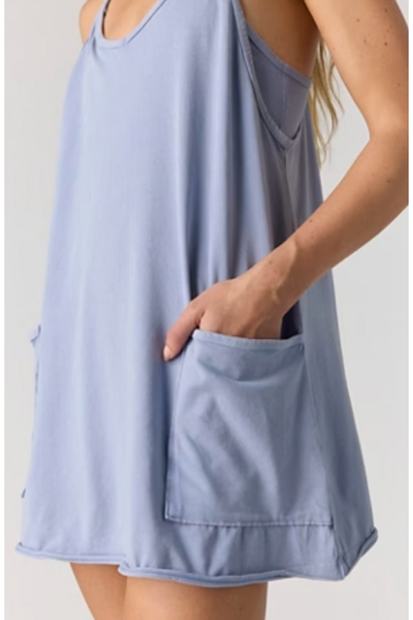 FP Hot Shot Mini Dress - Blue Ash