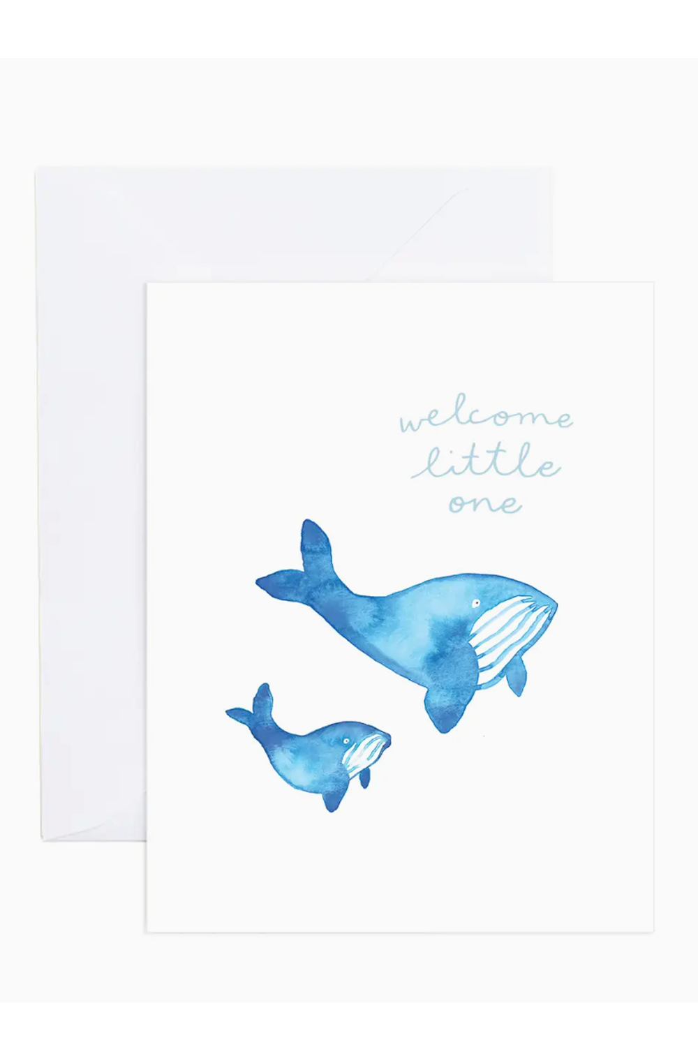 ES Single Baby Greeting Card - Whales