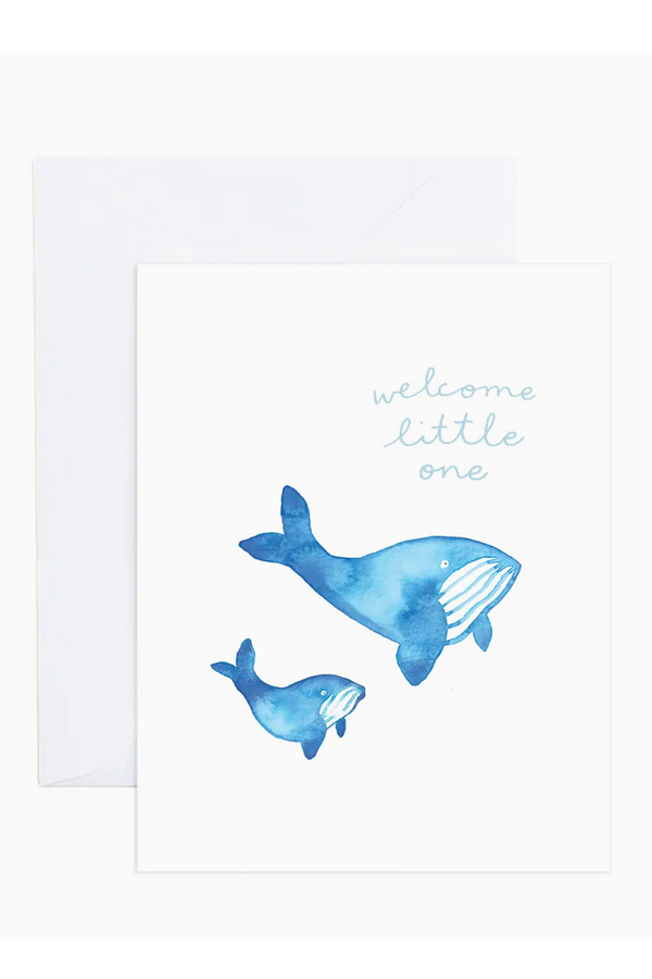 ES Single Baby Greeting Card - Whales