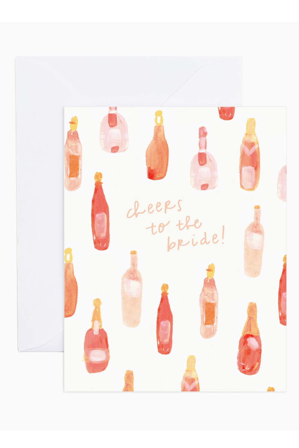 ES Single Wedding Greeting Card - Rose Champagne