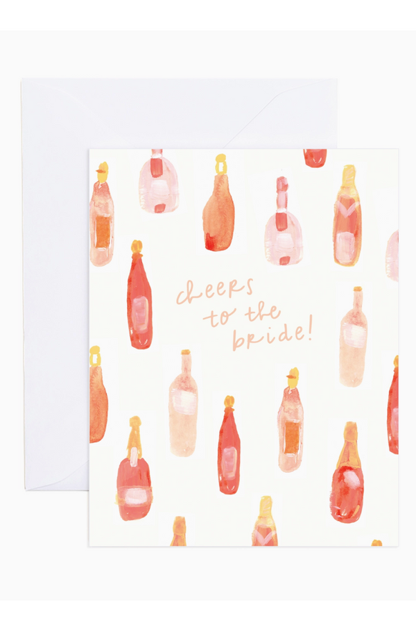 ES Single Wedding Greeting Card - Rose Champagne