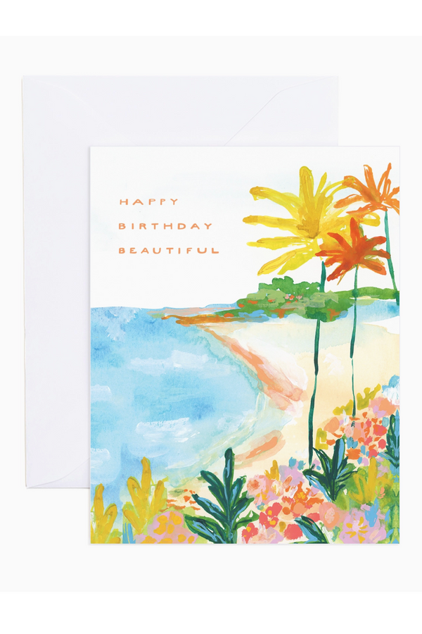 ES Single Birthday Greeting Card - Jameson Tropical Palm