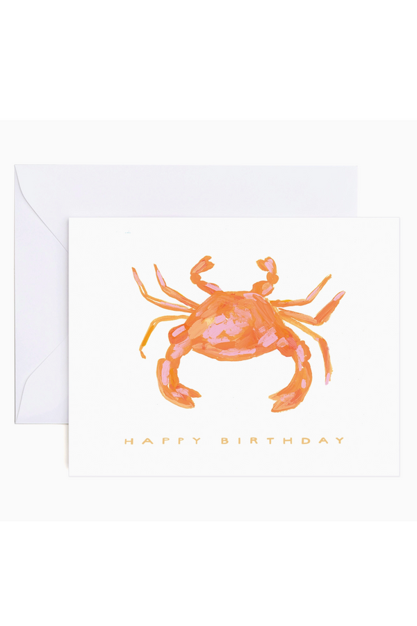 ES Single Birthday Greeting Card - Marissa Nautical Crab