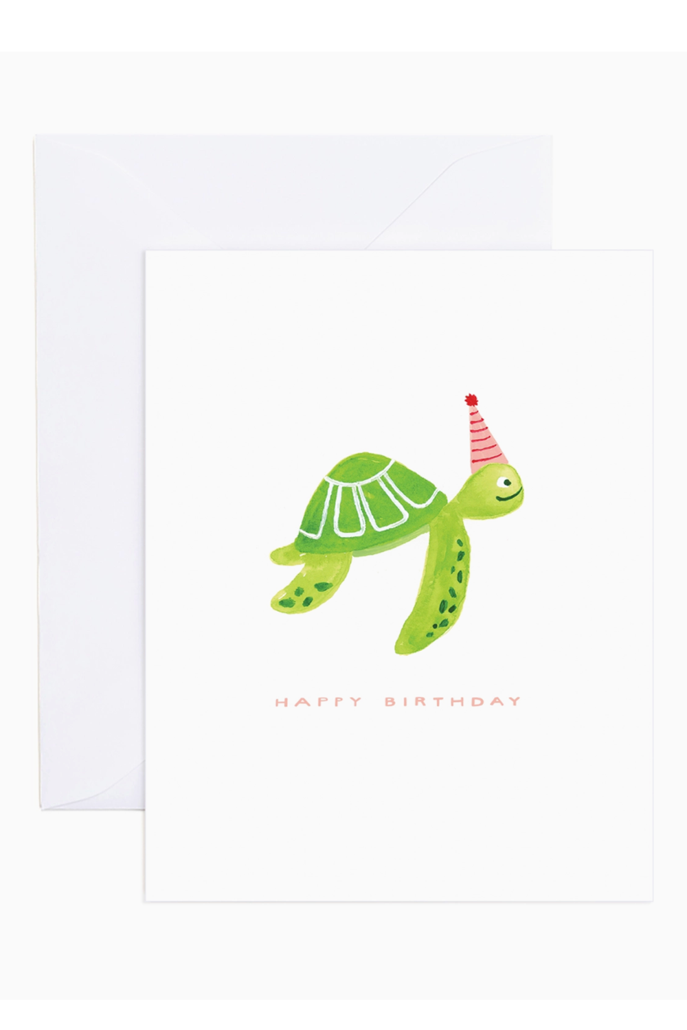 ES Single Birthday Greeting Card - Pierce Watercolor Turtle