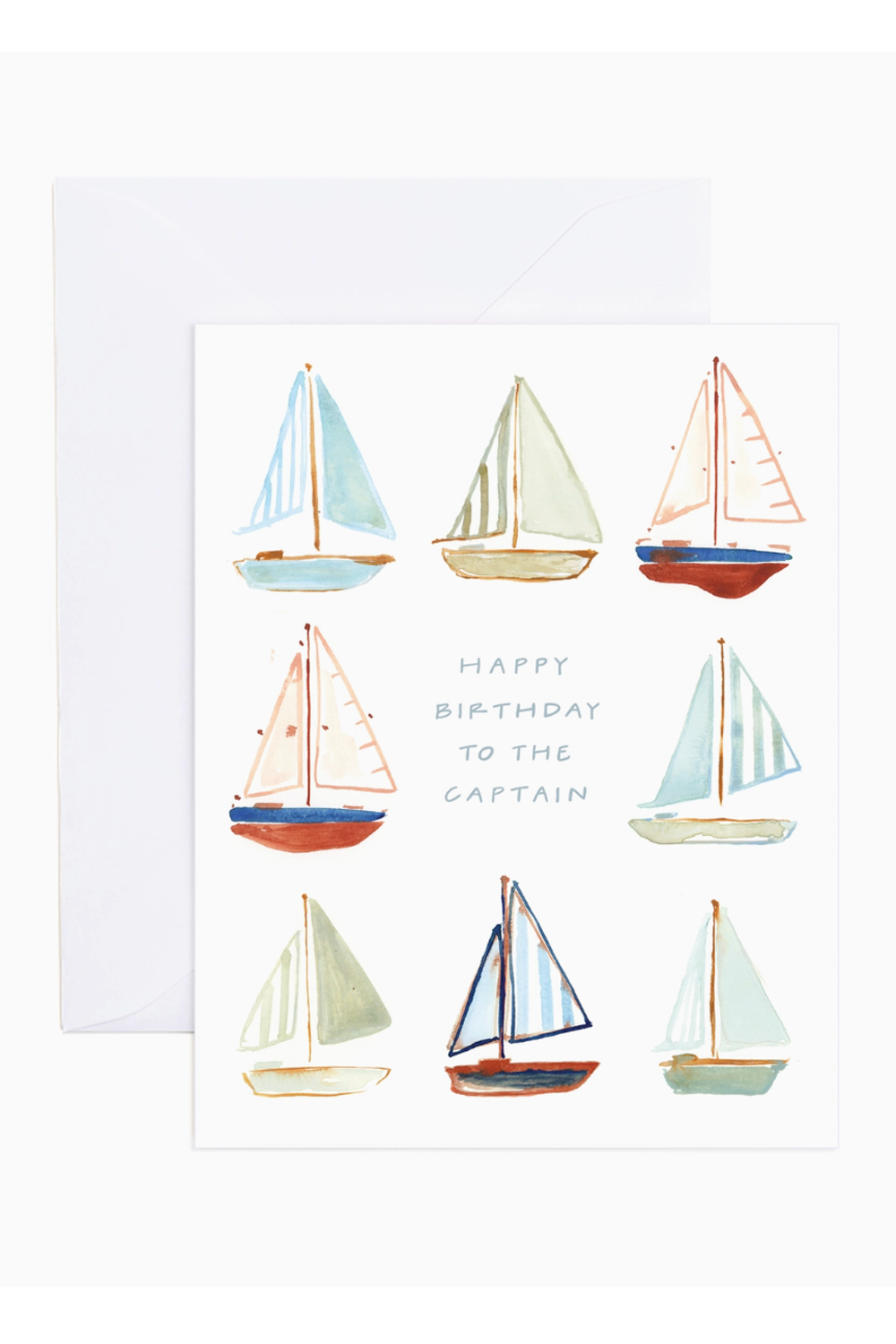 ES Single Birthday Greeting Card - Watercolor Sailboat