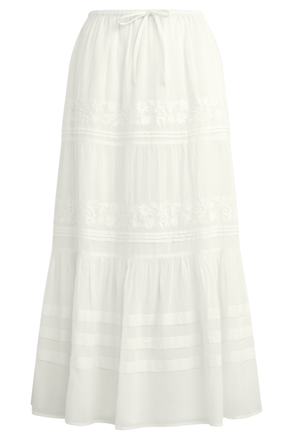 Mila Maxi Skirt - White Pearl