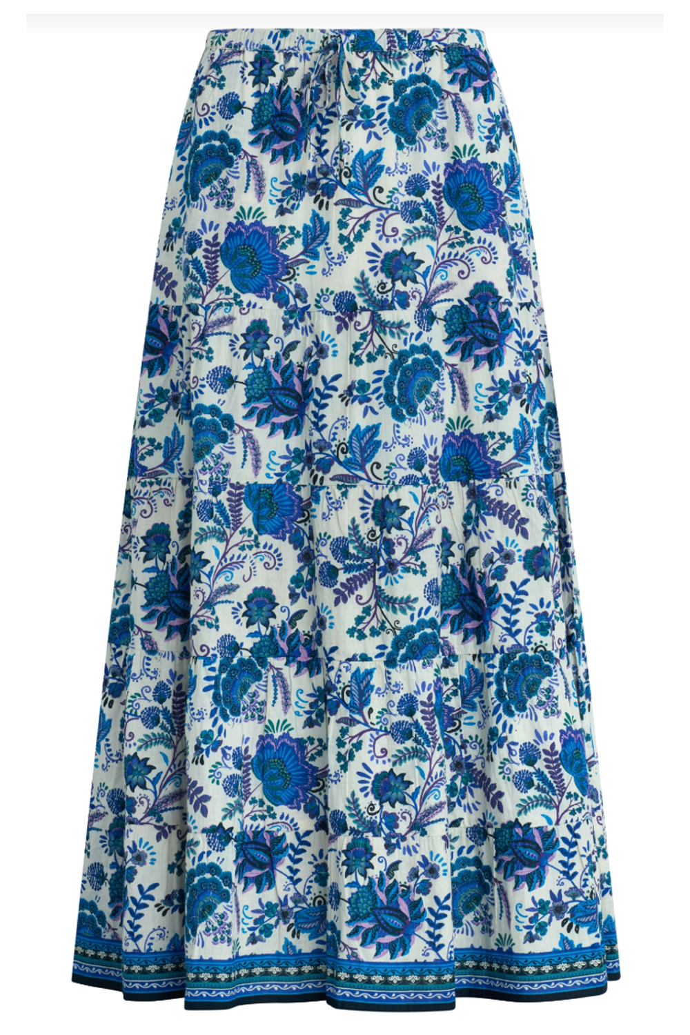 Lotus Maxi Skirt - Blue