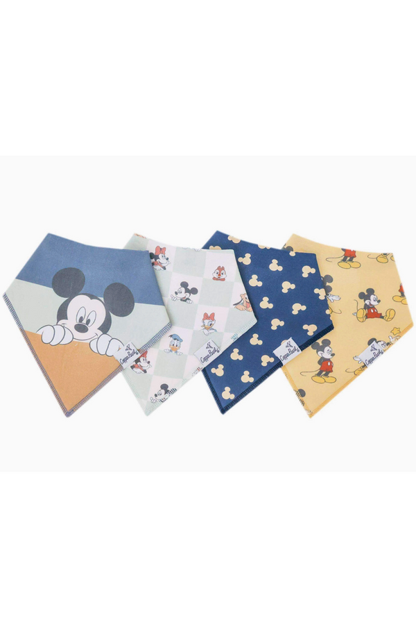 Bandana Bib Set of 4 - Mickey Mouse and Friends